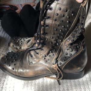ALDO studded combat boots